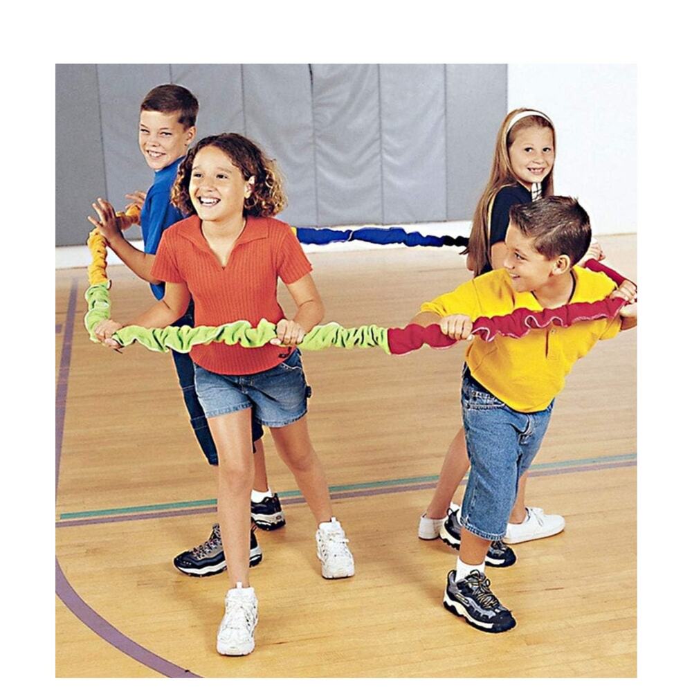 Elastic Cooperative Stretchy Band Stretchy Rope for 3-4 Kids Group Activities